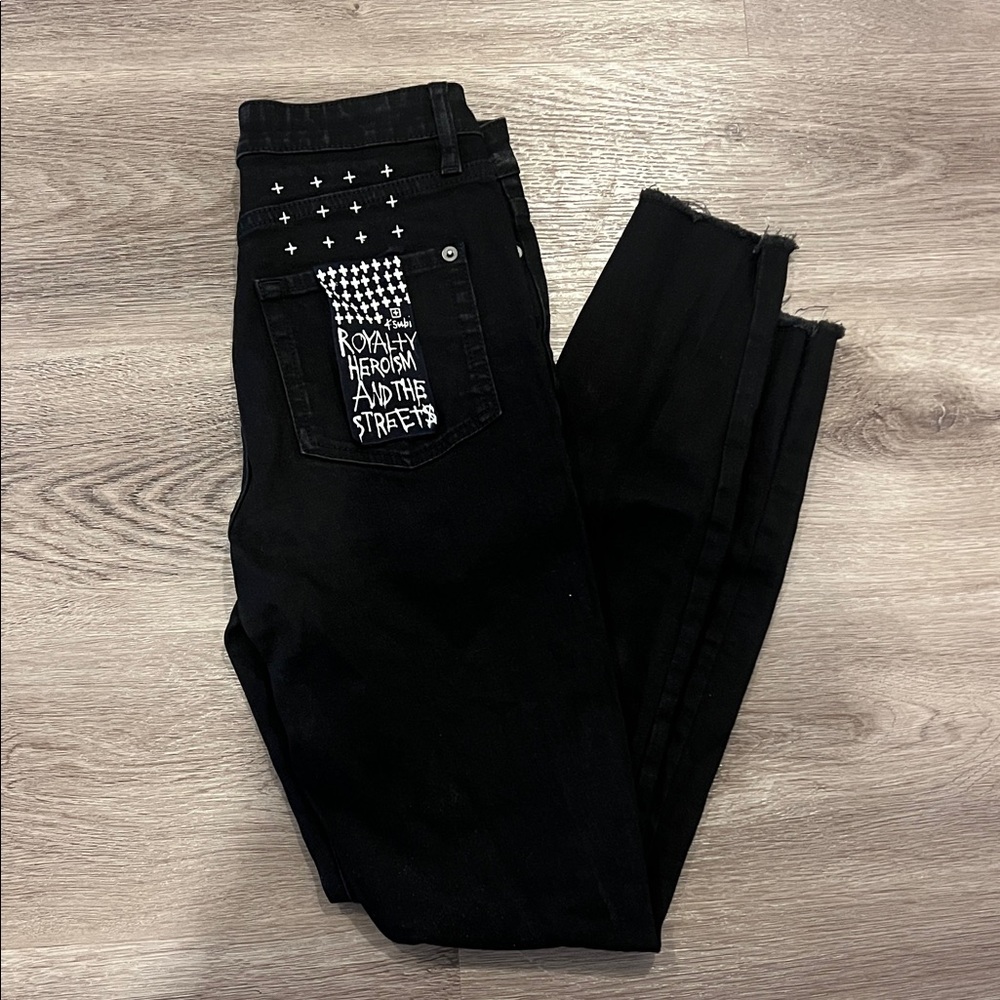 Ksubi Black Women's Jeans with Graphic Pocket